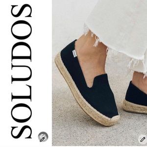 Soludos Black Slip-On Espadrille
